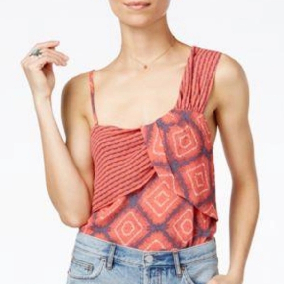 Free People‎ Call On Me one shoulder tank top size small - Picture 1 of 13